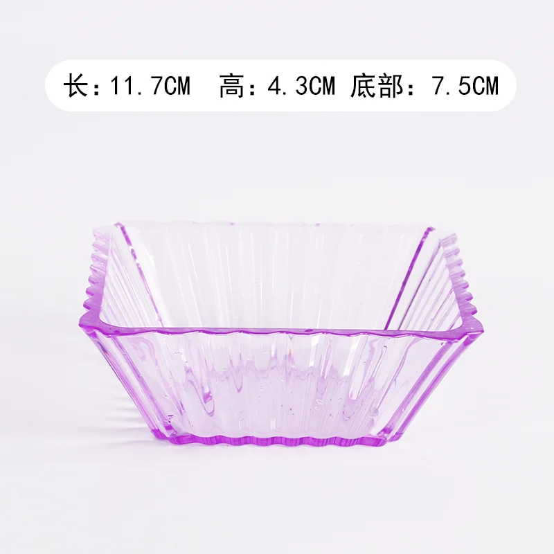 四方条纹碗