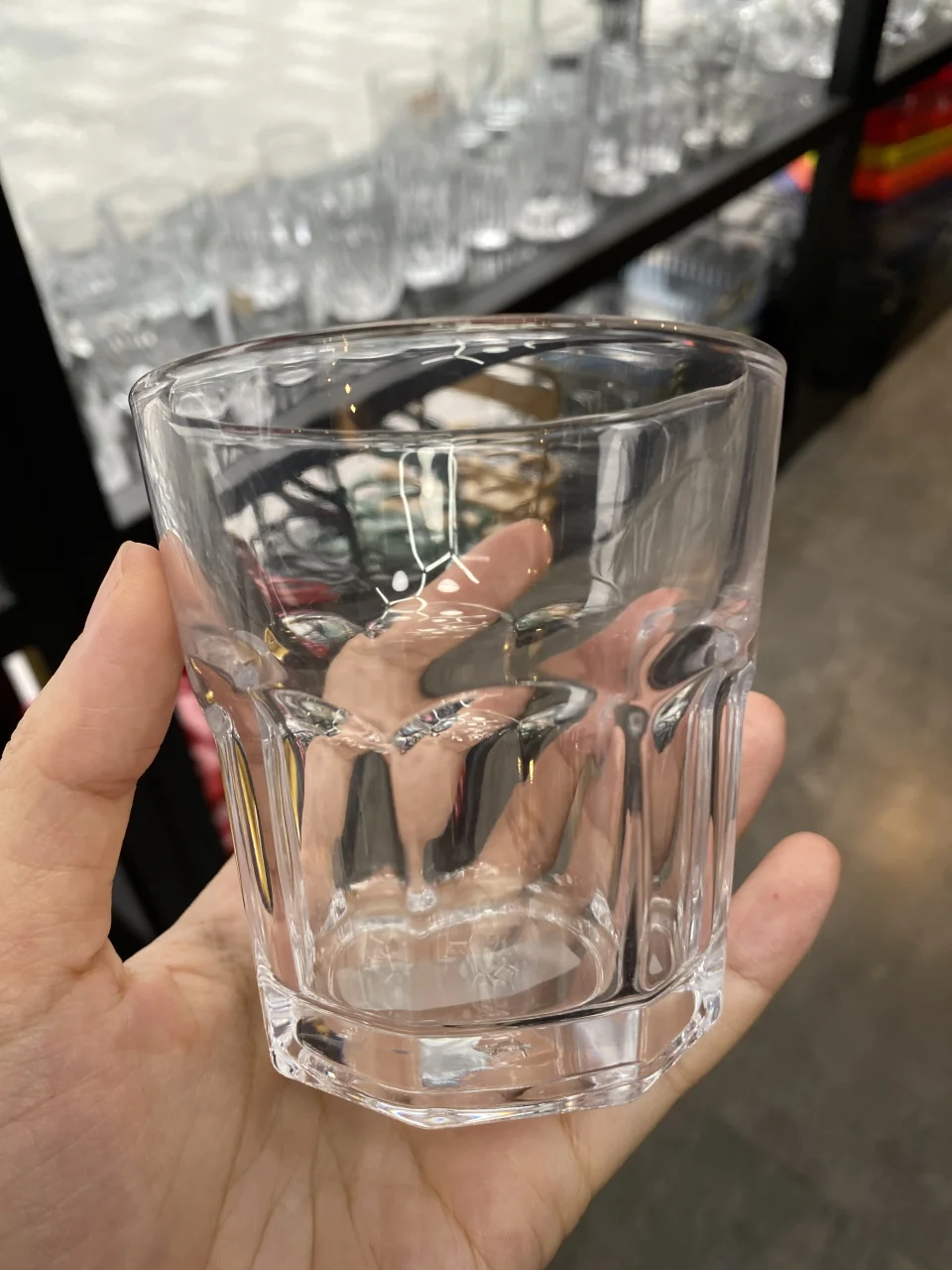 玻璃八角杯