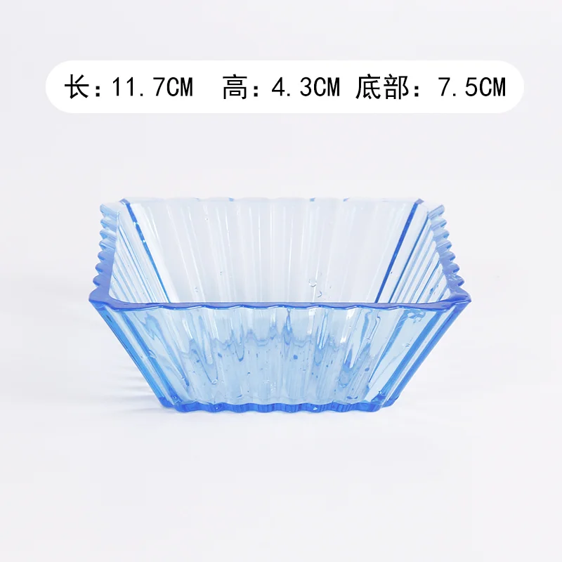 四方条纹碗