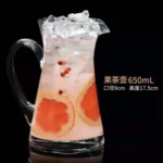 玻璃带柄果茶壶
