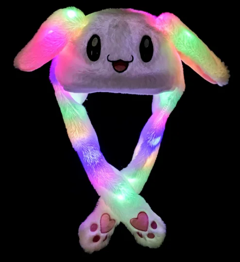 LED跳耳兔子帽