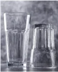 玻璃高身八角杯