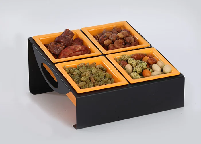 烤漆黑斜放小食架