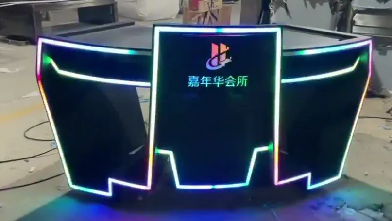 发光弧形DJ打碟台