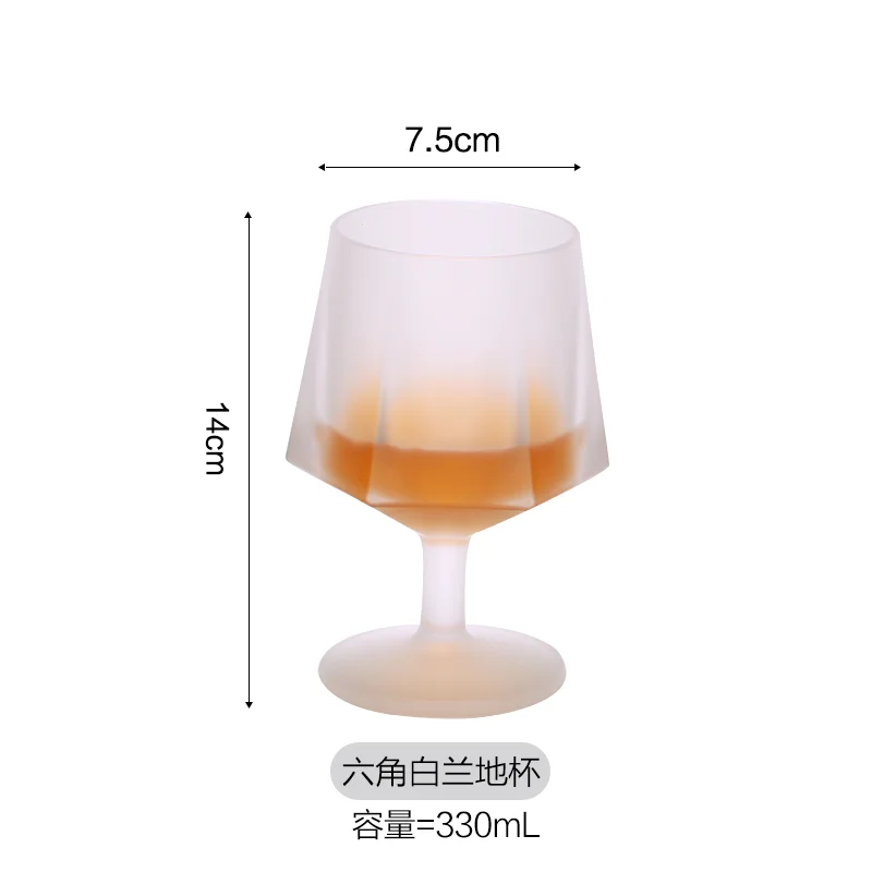 六角pc白兰地杯
