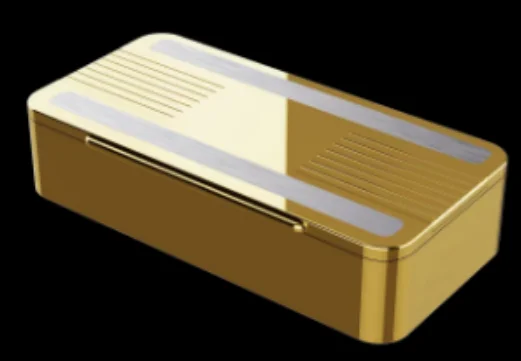 金灰格纹铝摆台