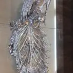 金色凤凰长尾果盘底座（不含碟）
