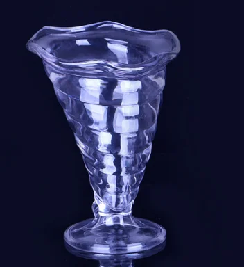 PC波浪条纹雪糕杯