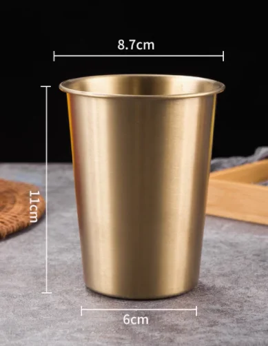 不锈钢卷边杯