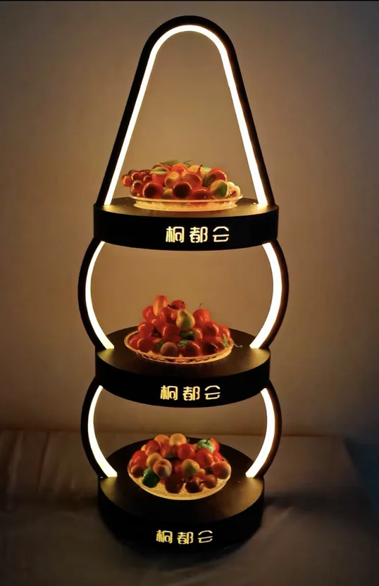 多层发光果盘架