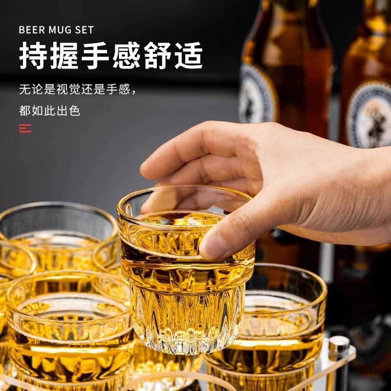 钢化拿铁杯叠叠杯+亚克力杯架