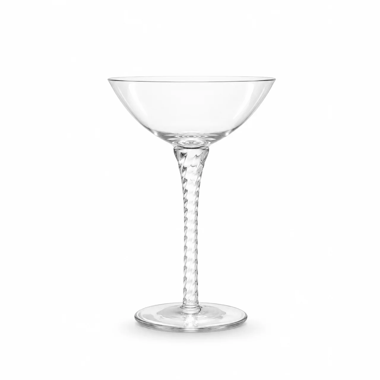 玻璃 麻花飞碟鸡尾酒杯