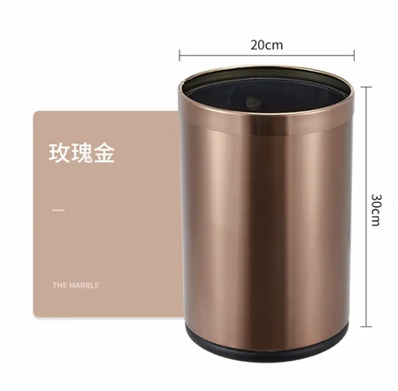 不锈钢直筒垃圾桶