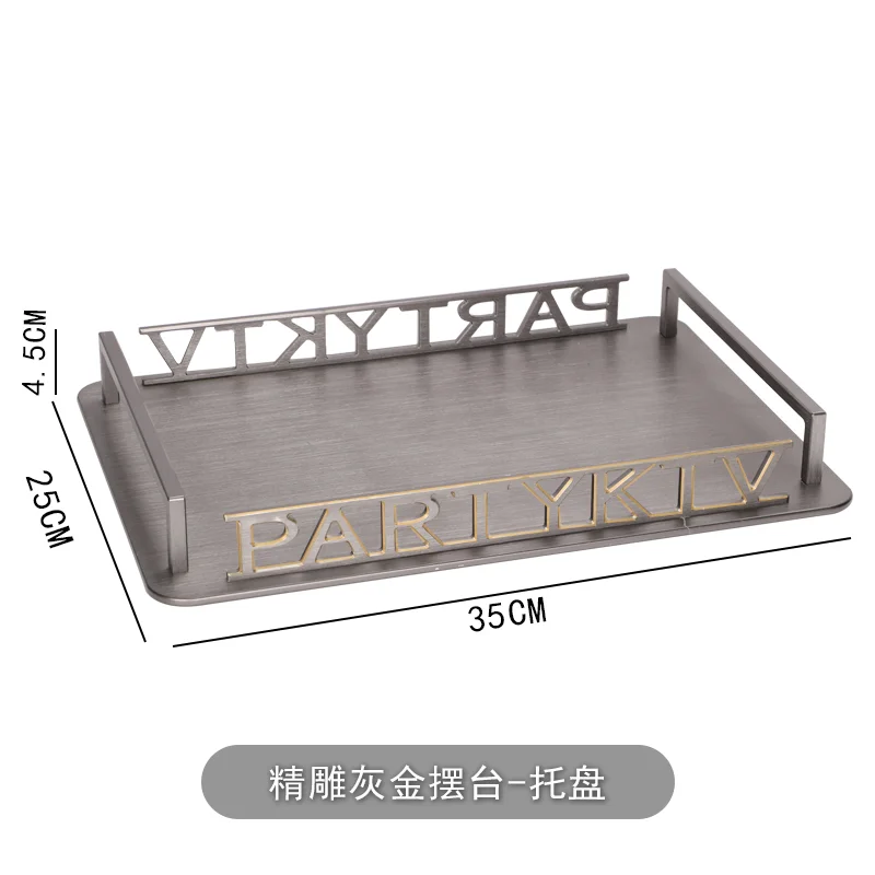 精雕灰金摆台