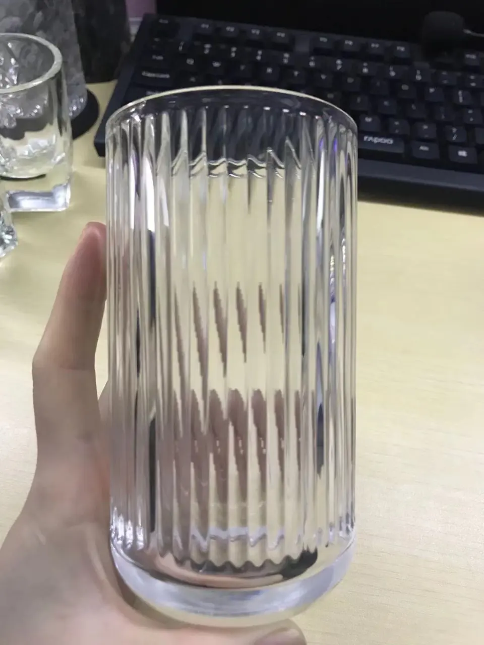 玻璃 竖条纹杯