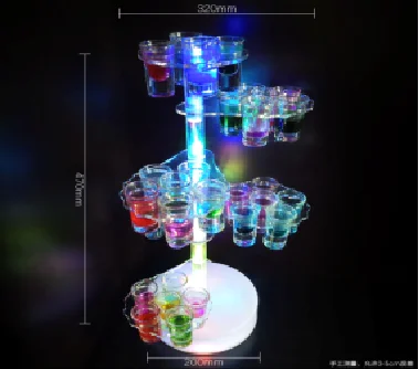 发光六层酒杯架