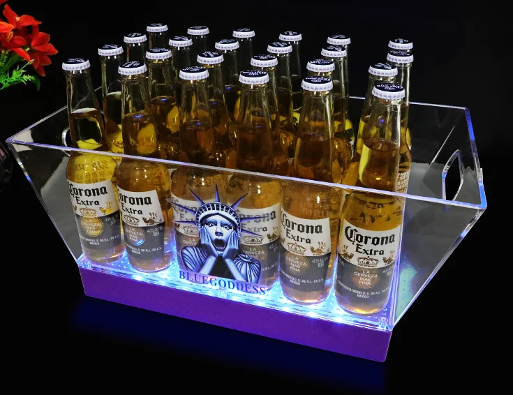 发光斜身啤酒箱