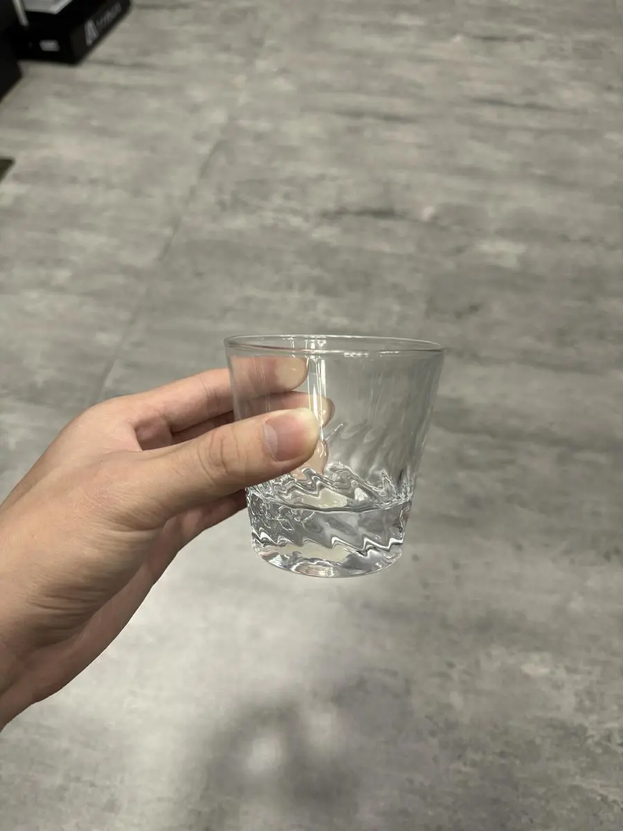 厚底羽毛威士忌杯