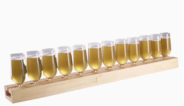 木质手提啤酒杯托
