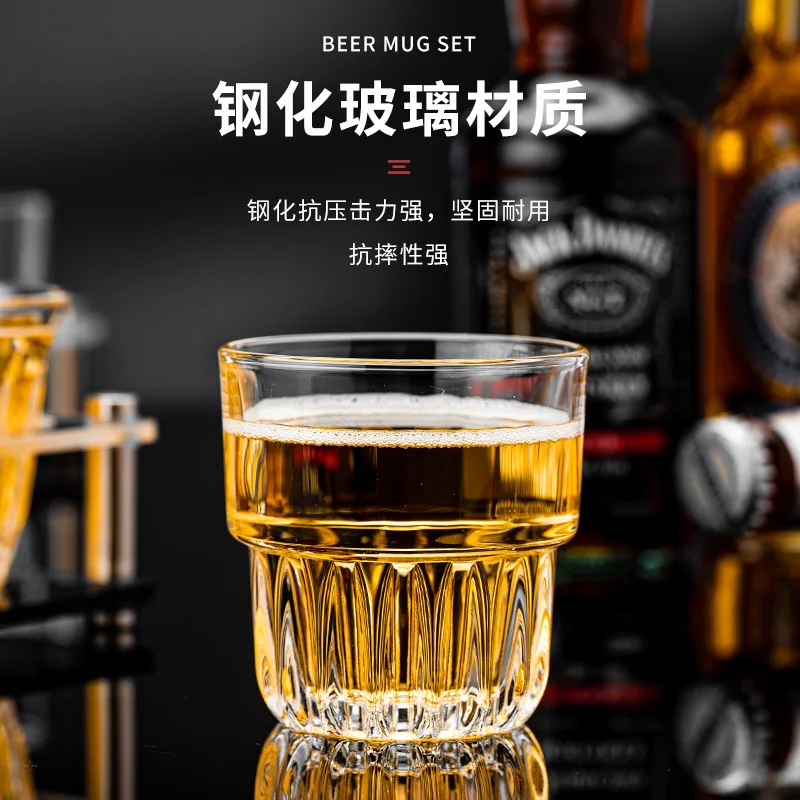 钢化拿铁杯叠叠杯+亚克力杯架