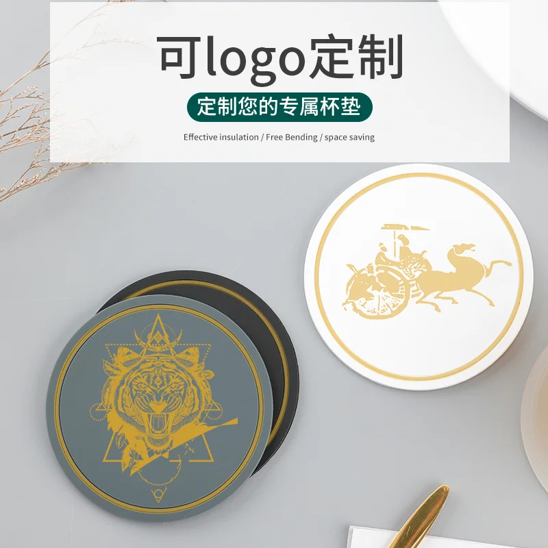纯色圆杯垫