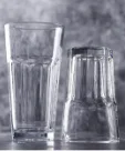 玻璃高身八角杯