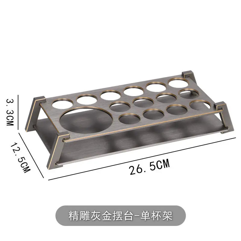 精雕灰金摆台