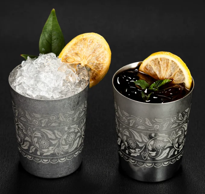 Etched Single-Sip Measuring Cup