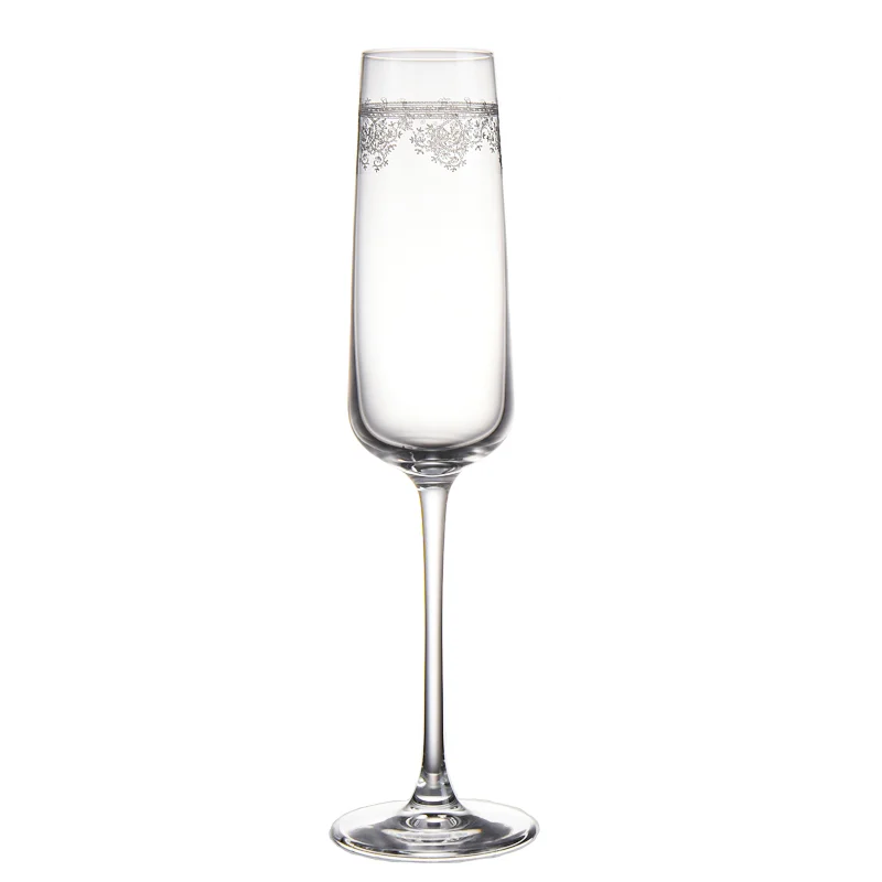 水晶雕花香槟杯