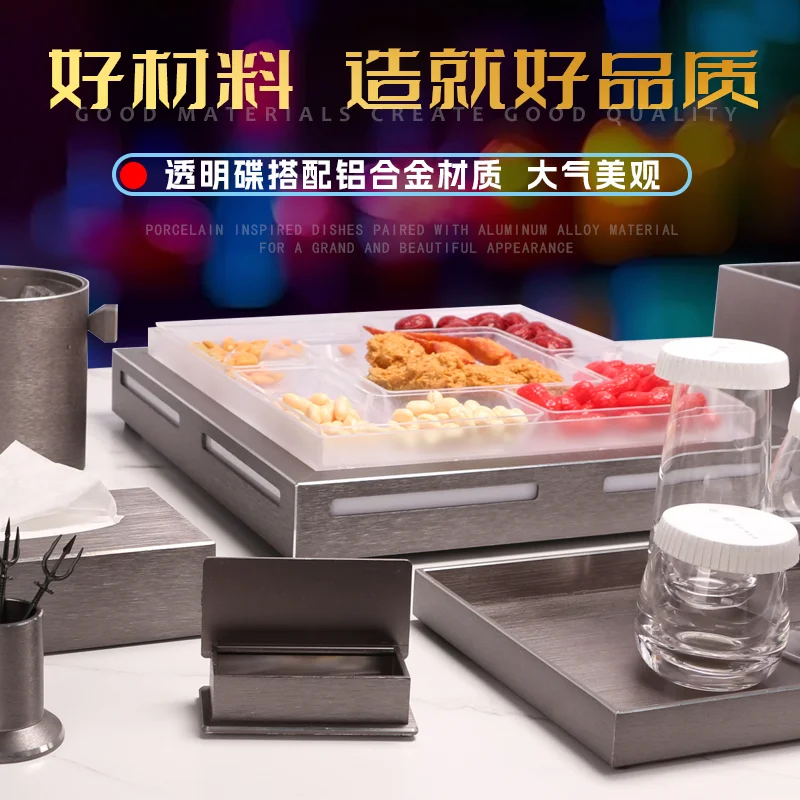 灰钛铝+银边摆台