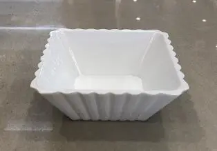 四方条纹碗