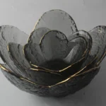 玻璃 描金樱花碗