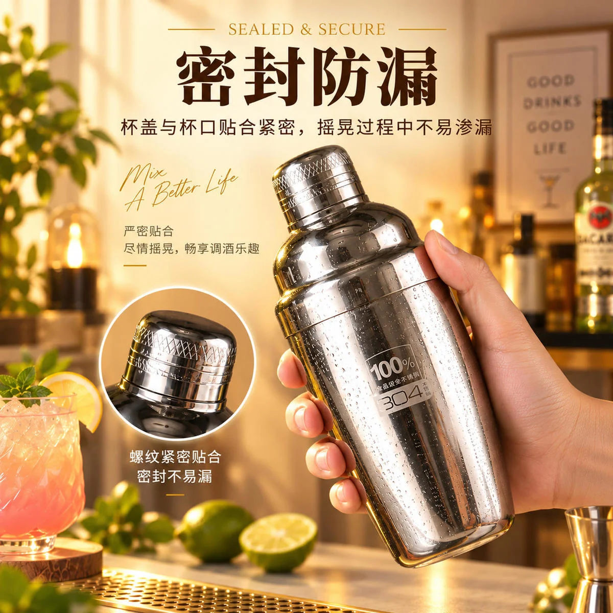 不锈钢摇酒器