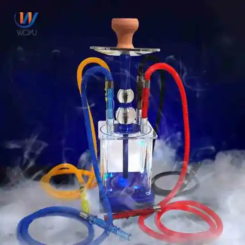 方形透明水烟壶