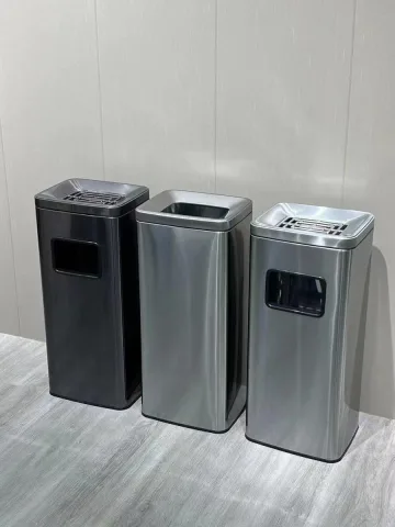 不锈钢方形格栅垃圾桶