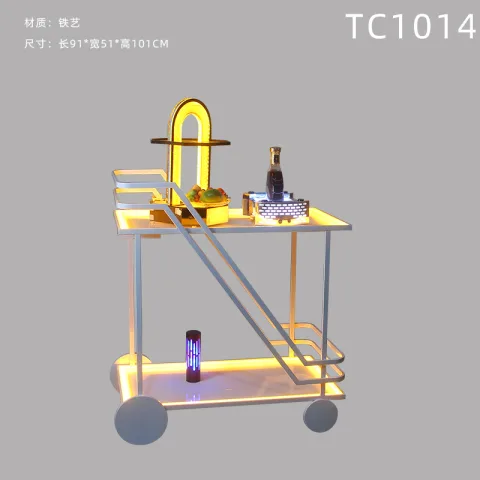 发光蛋糕车 - 白漆双层