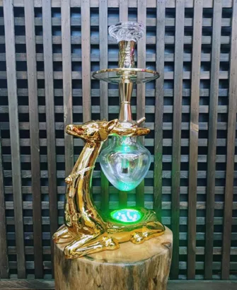 金鹿水烟壶