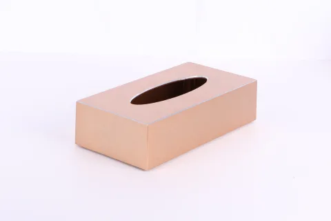 金钛铝银边摆台 - 纸巾盒
