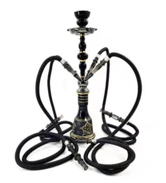 金纹腰型水烟壶