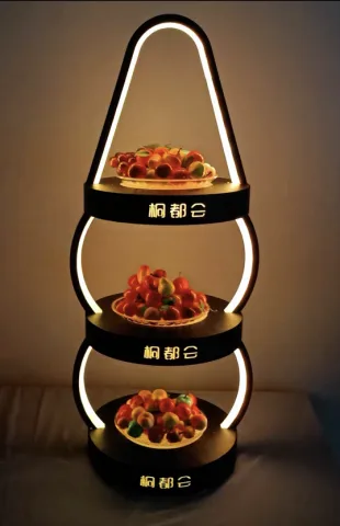 多层发光果盘架 - 三层提篮