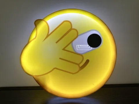发光举牌 - 表情