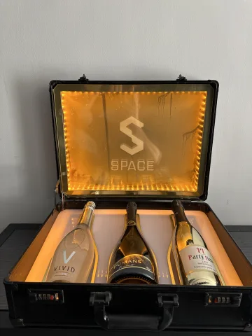 发光出酒箱 - 香槟3支装密码箱