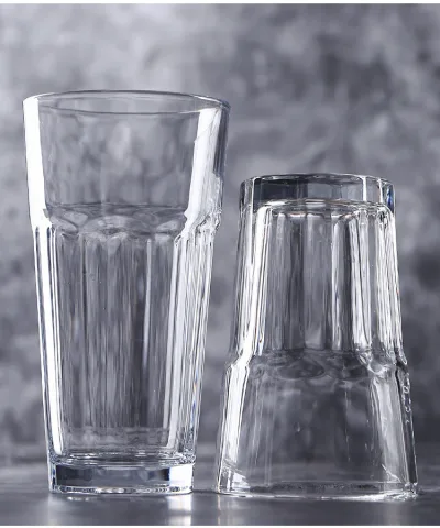 玻璃高身八角杯