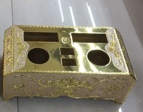 镜光镀金花麦架