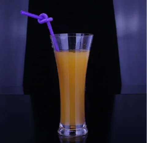6642 PC塑料喇叭果汁杯