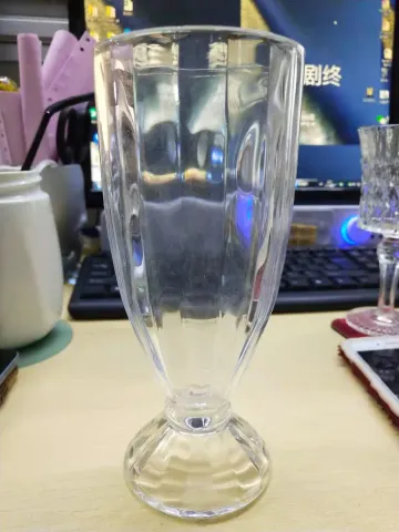 玻璃条纹大果汁杯