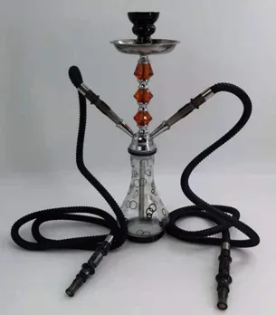 双管晶质水烟壶