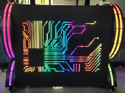 LED霓虹线路屏DJ打碟台